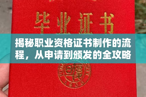 代县揭秘职业资格证书制作的流程，从申请到颁发的全攻略